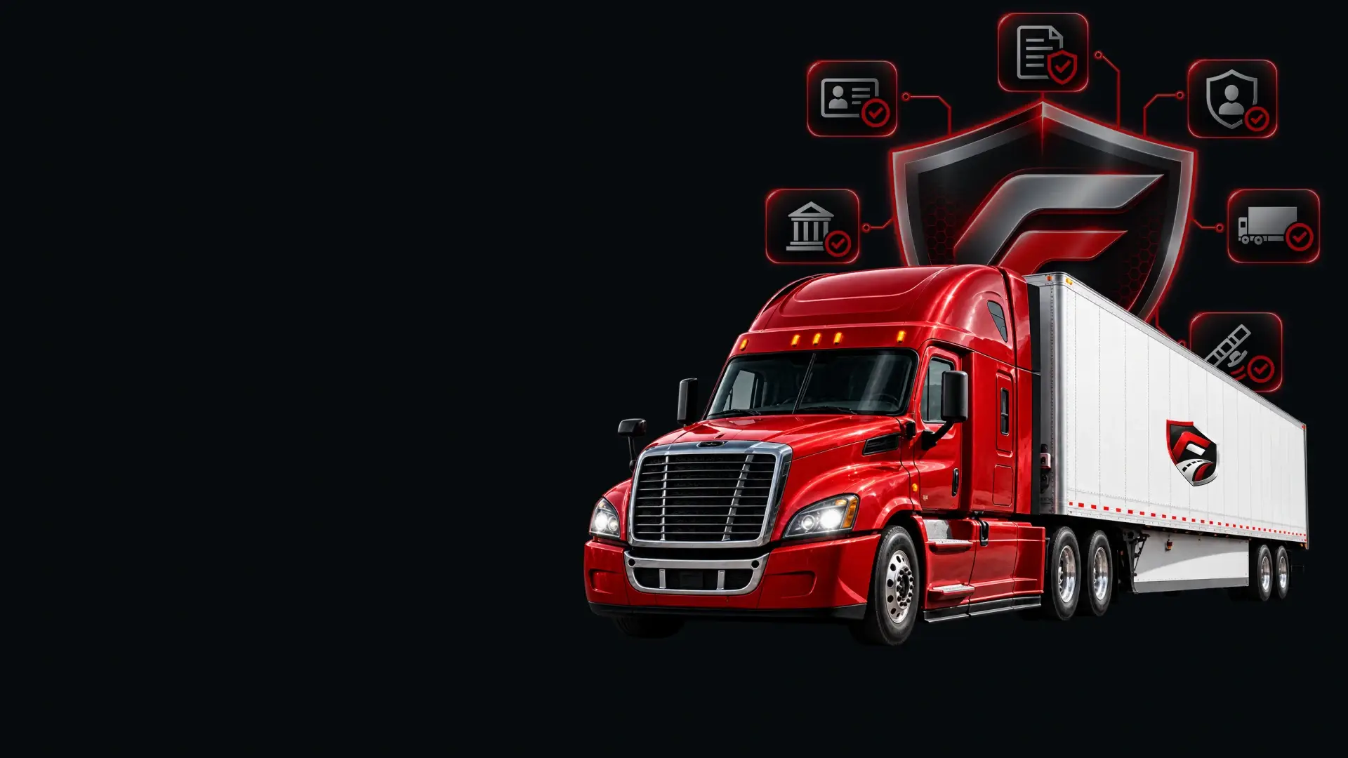 Forza red truck and the verification shield from the final webinar