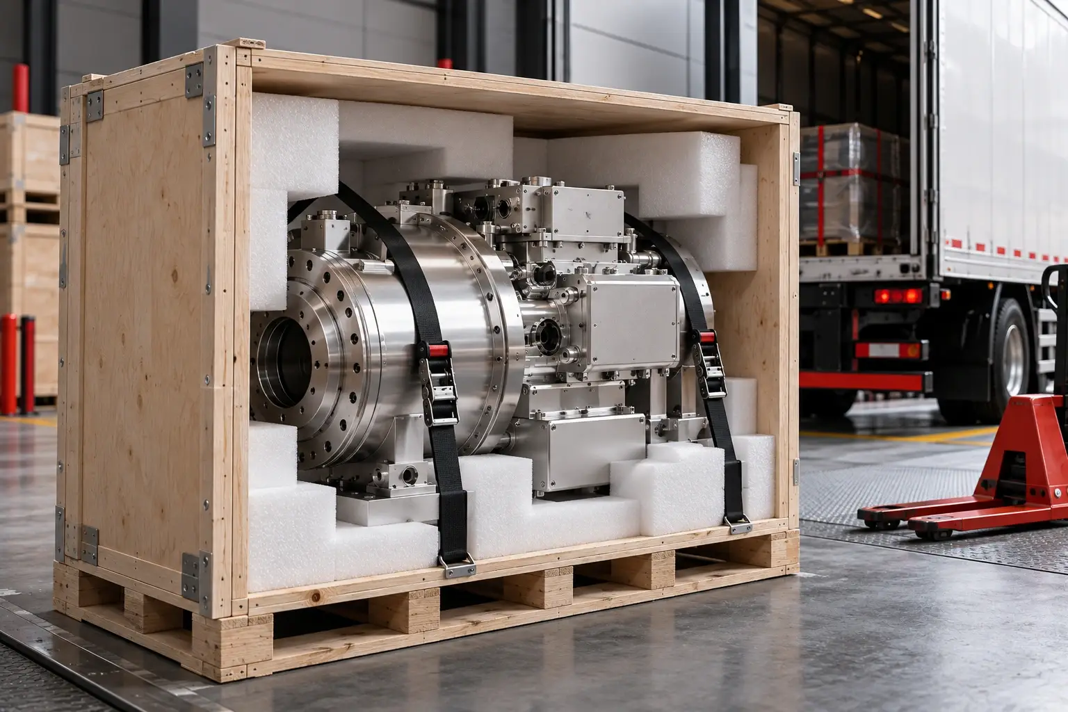 High-value equipment secured for transport