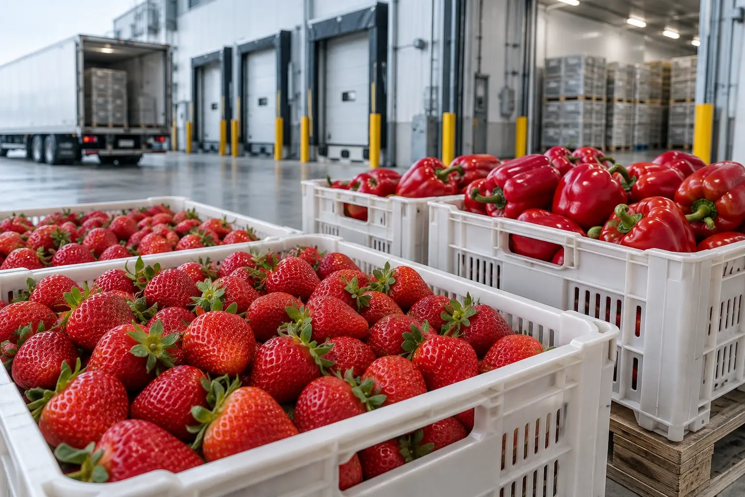 Fresh produce ready for shipment